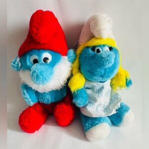 1981 Smurfs Peyo Wallace Berrie & Co. Stuffed Toy 10”